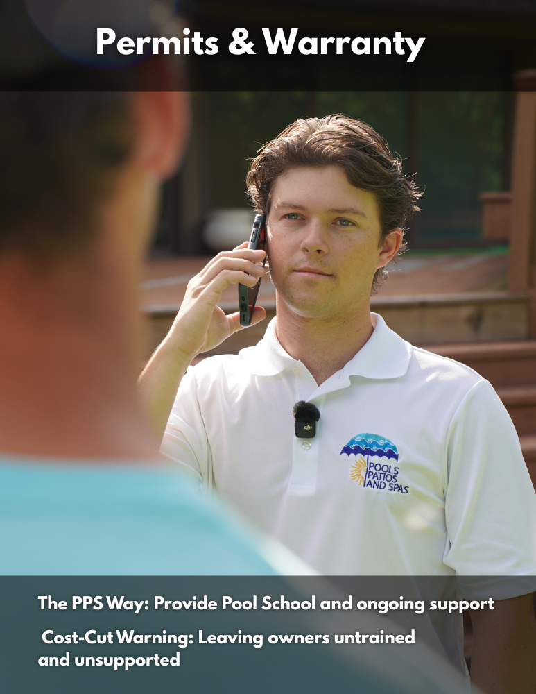 The PPS Way: Provide Pool School and ongoing support Cost-Cut Warning: Leaving owners untrained and unsupported
