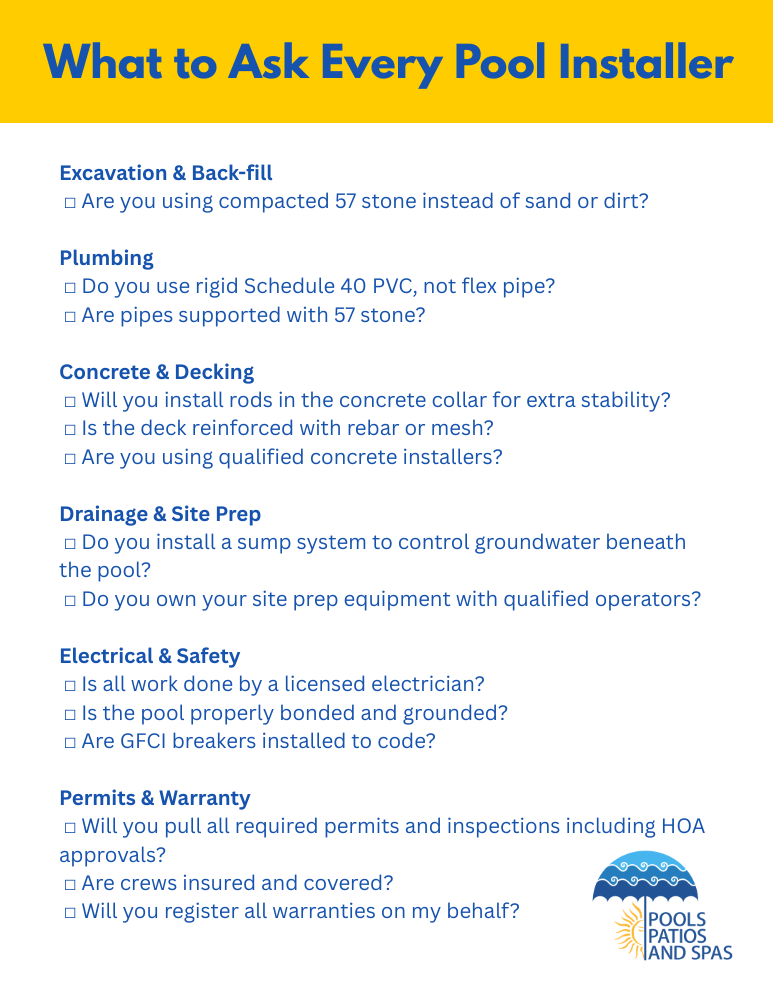 What to Ask Every Pool Installer